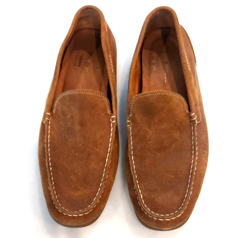 Rockport Leather‎ Loafers Shoes Tan Tumbled Leather Size 10